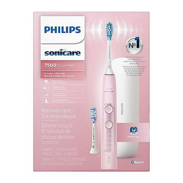 Philips Sonicare Expertclean 7500 Pink, Rechargeable Electric
