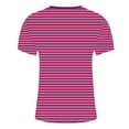 thumbnail image 4 of WAENQINLA Big And Tall Mens Striped Shirts Casual Crewneck Fashion Print Tees Summer Short Sleeve Basic T-Shirt Holiday Travel Tops, 4 of 5