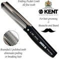 thumbnail image 3 of Kent 82T Handmade Folding Pocket Comb for Men, Fine Tooth Hair Comb Straightener for Everyday Grooming Styling Hair, Beard or Mustache, Use Dry or with Balms, Saw Cut Hand Polished, Made in England, 3 of 23