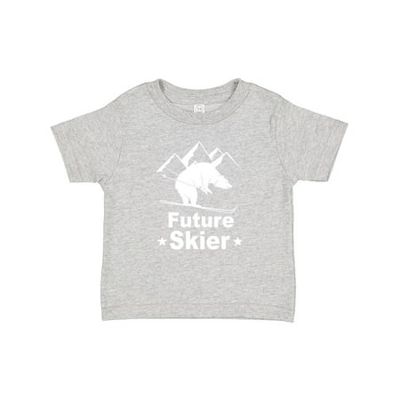 

Inktastic Future Skier Funny Skiing Bear Boys or Girls Baby T-Shirt