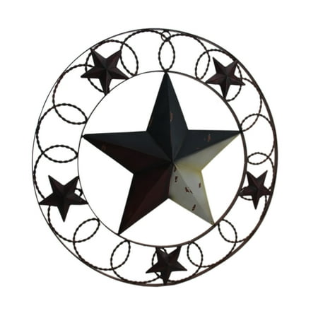 - Rustic Red White & Blue Indoor/Outdoor Framed Barn Star Wall Hanging
