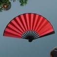 thumbnail image 5 of BAOQIN 13-Inch Folding Hand Fan, Wood Hand Held Folding Fans Chinese Kung Fu Hand Fan Decorative Folding Fans for Dance, Performance, Festival or Home Decorations （R）, 5 of 5