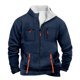 thumbnail image 4 of Ceisia Warm Windproof Men's Loose Fit Stand-Collar Fleece Jacket with Multi-Pockets Gift, 4 of 4