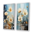 thumbnail image 3 of Designart "Blossoming White Daisy under Teal Blue Sky II" Flowers Framed Wall Art Set Of 2 - Traditional White Framed Wall Art Set Of 2, 3 of 6