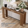 thumbnail image 3 of CQSXDA Extra-Long 62.99-Inch Console Table for Living Room and Hallway Decorative Sofa Table for Narrow Entrances, Walnut, 3 of 9