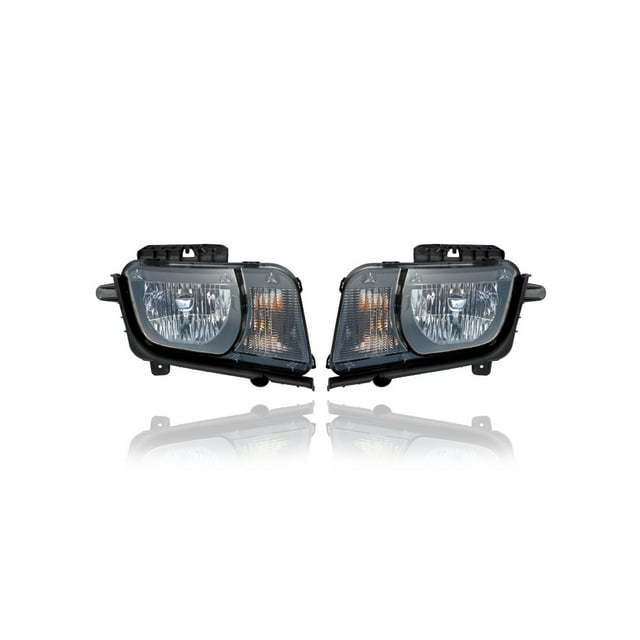 Headlight Assembly - Compatible/Replacement for '10-13 Chevrolet Camaro Coupe/Convertible-LS/1LT/2LT/1SS/2SS-Only - Halogen - Pair, Left Driver + Right Passenger Set - 22959918, 22959917