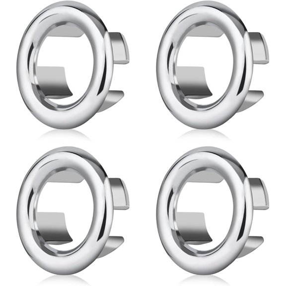 4Pcs Sink Overflow Ring,Bathroom Sink Overflow Hole Cover,Wash Basin Overflow Decorative Cover Kitchen Bathroom Sink Overflow Cover,Sink Hole Cover