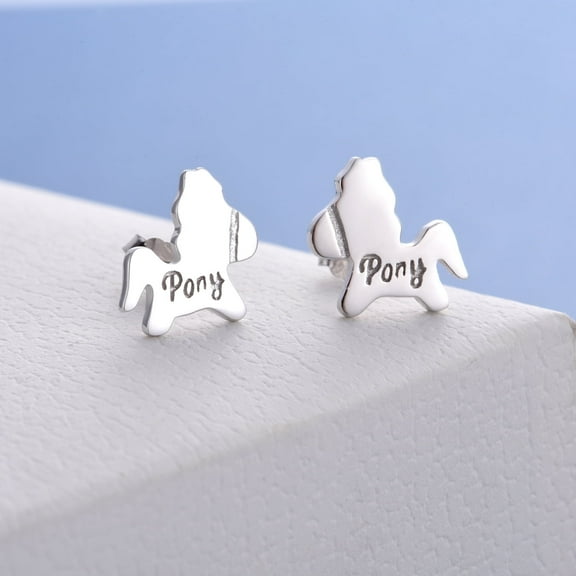 Sterling Silver Pony Earring