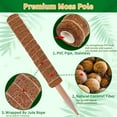 thumbnail image 3 of 31.4 Inch Moss Pole Monstera - 2 Totem Moss Poles for Climbing Plants - Coir Moss Totem Poles Plant Stakes and Sticks - Support Indoor Plants to Grow Upwards, 15.7 Inch Individual, 3 of 9