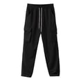 thumbnail image 4 of Mens Pants Casual Mens Slacks Casual Cargo Pants With Multiple Pockets Loose Fit Straight Leg Comfortable Trousers for Autumn Winter Daily Wear, 4 of 5