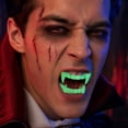 thumbnail image 3 of Glow in Dark Vampire Fangs Halloween Costume Teeth Adult Kids Fake Fangs Cosplay Props for Party Favors Goodie Bag Fillers (Fluorescent Green), 3 of 3