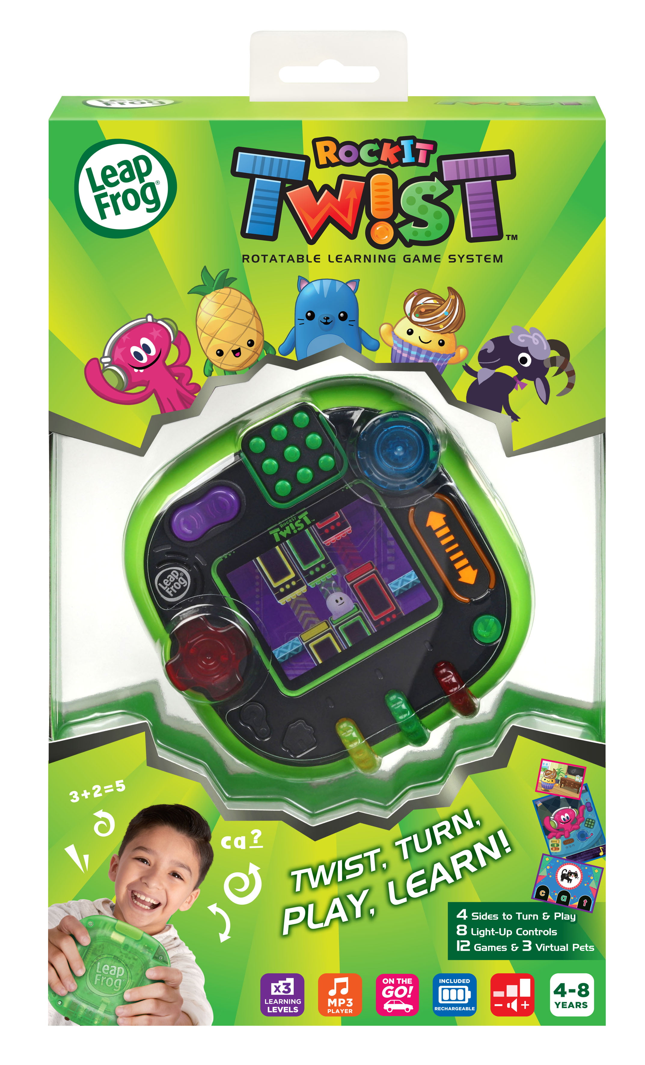 Leap Frog Rockit Twist Rotatable Learning Game System Green 