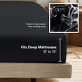 thumbnail image 6 of Bare Home 2-Pack Fitted Sheets - Premium 1800 Collection - Ultra-soft - Deep Pocket - Short Queen, Black, 6 of 7