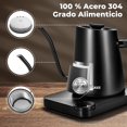 thumbnail image 4 of SANGKEE Hervidor Eléctrico Cuello de Cisne y Control de Temperatura, 1200W Tetera Eléctrica Rápido para Café de Goteo, Té y Agua Caliente, Acero, 4 of 8