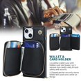 thumbnail image 2 of Dteck iPhone 14 Wallet Case with Credit Card Holder Crossbody Strap Handbag RFID Blocking Wallet Zipper Purse Leather Case for Apple iPhone 14 6.1 inch 2022, Black, 2 of 10
