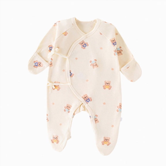 1-3 Months Newborn Baby Cotton Bear Casual Long Sleeve Bodysuit Boy's Girl's Clothing
