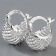 thumbnail image 5 of Trendy Silver Color Hollow Circle Hoop Earrings for Women Fashion Korean Style U Shape Earrings Wedding Engagement Party Jewelry, 5 of 5