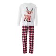 thumbnail image 1 of Disfraz Premium Conjunto navideño para padres e hijos Conjunto de ropa de dormir a cuadros con estampado de ciervos para el hogar (Hombres blancos-L) Ygjytge Blanco T L para Unisex, 1 of 8