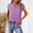 Purple, variant on ALLLIST Womens Tops V Neck Summer Short Sleeve T-Shirts Solid Green Trendy Shirts Womens Clothing