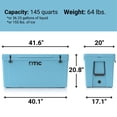 thumbnail image 2 of RTIC Ultra-Tough 145 Qt Hard-Sided Cooler with Heavy-Duty Rope Handles, Blue, 2 of 5