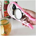 thumbnail image 2 of 4 in 1 Bottle Opener Non-skid Handle Jar Opener for Seniors with Arthritis Adjustable Multi-function Bottle Cap Opener Jar Opener for Weak Hands (Pink), 2 of 5