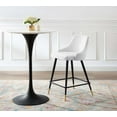 thumbnail image 2 of Counter Stool Chair, Velvet, White, Modern Contemporary Urban Design, Bar Pub Cafe Bistro Hotel Restaurant Hospitality, 2 of 8