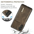 thumbnail image 2 of SaniMore Case for Samsung Galaxy A14 5G 6.6" 2023, Retro PU Leather Case Soft TPU Inner Detachable Magnetic Folding Card Pocket Flip Kickstand Anti-drop Shockproof Protectiive Cover, Coffee, 2 of 10