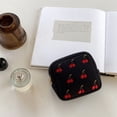 thumbnail image 5 of Cherry Embroidery Coin Purse PU Leather Trend Short Zipper Wallet Women Cute Mini Wallet Simple Fashion Wallets, 5 of 7