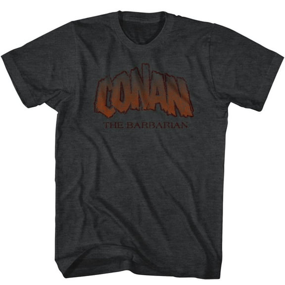 Conan The Barbarian 1980's Fantasy Action Movie Vintage Style Logo Adult T-Shirt Gray