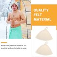 thumbnail image 5 of Toyvian 3-Pack Foldable White Felt Sauna Hats Heat Insulation Caps Reusable Bath Shower Covers for Spa, 5 of 8