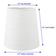 thumbnail image 3 of Meriville Set of 6 Off White Linen Clip On Chandelier Lamp Shades, 3.5-inch by 4.5-inch by 4.5-inch, 3 of 5