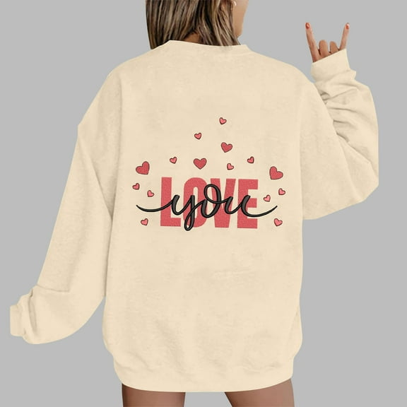 Xixinqiwan Women Valentines Day Hooded Sweatshirt,Women Happy Valentine's Day Shirts Tie Dye Crewneck Pullover Tops Valentines Gifts Women Tops