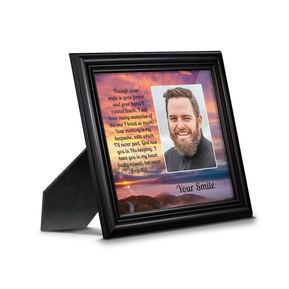 personally yours your smile, memory picture frame, sympathy gifts 10x10 6351