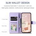 thumbnail image 3 of TECH CIRCLE For Galaxy Note 9 Case Wallet for Women Girl,Luxury PU Leather Crossbody Wristlet Strap Kickstand Slim Card Holder Slots Wallet Case for Samsung Galaxy Note 9 6.4" 2018,Purple, 3 of 7