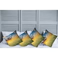 thumbnail image 2 of Ambesonne Nature Throw Pillow Cover 4 Pack, Sunset at Meadow Poppy, 20", Red Green Blue, 2 of 5