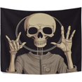 thumbnail image 2 of FREEAMG Aliens Apeace Sign Tapestry Hippie Wall Hanging Tapestries Aesthetic Decorative for Living Room Bedroom Ceiling 80x60In, 2 of 7