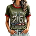 thumbnail image 2 of Women's 911 25th Anniversary Flag Tshirt Never Forget 911 Memorial Shirt Short Sleeve Crew Neck Patriotic Graphic Tees, 2 of 4