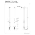 thumbnail image 5 of Kingston Brass AE810S7DKL Concord Freestanding Tub Supply Line, Brushed Brass, 5 of 5