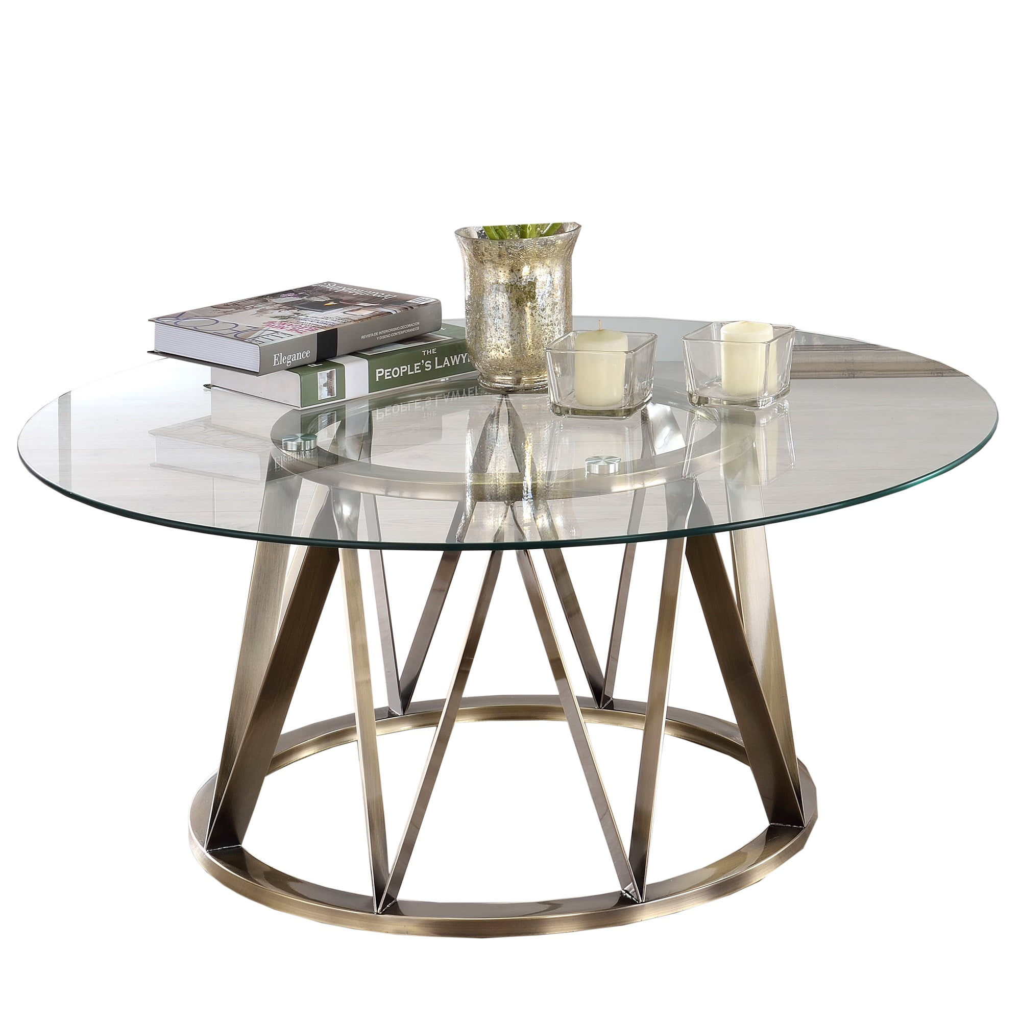 Modern Glass Coffee Table With Geometric Metal Base Silver And Clear Com Modern Glass Coffee Table With, Glass Coffee Table With Metal Base