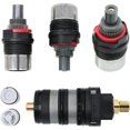 thumbnail image 1 of PinesC Thermostatic Push Button Shower Valve Cartridge Replacement, Shower Diverter Valve Cartridge Kit Full Set Backup, 3 way Vertical Valve Backup, 1 of 5