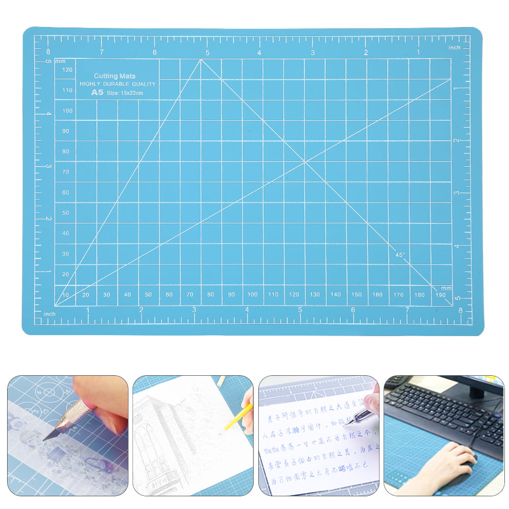 A5 Cutting Mat Engraving Pad 2‑Color Double‑Sided for Cutting Paper Writing and Painting Craft Paper Carvings Carving Seals 
