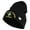 Black, variant on U.S. Army 4th Infantry Division Logo Embroidered 12 Inch Solid Knit Cuff Long Beanie Made in USA - Black OSFM