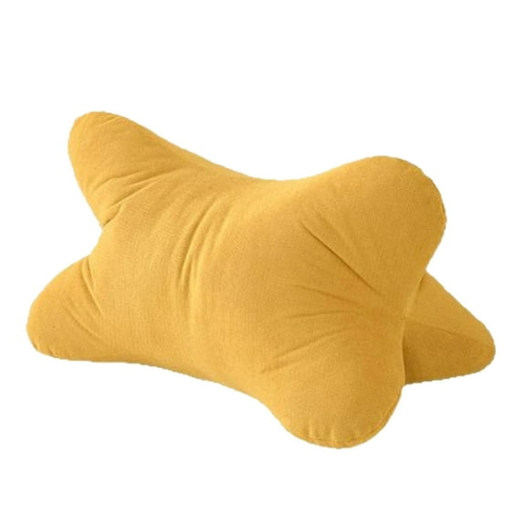 Pillow,High Elastic Polyester Fabric,Ergonomic Design,Car Travel Pillow for Long Trip Adult,Misty Yellow