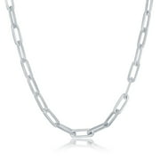925 Sterling Silver Italian Paperclip Chain Necklace 3.5mm 100 Gauge Sterling Silver or 14k Gold Plated Necklace 16", 18", 20'', 24'' Polished Chain Link Necklace for Women
