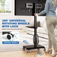 thumbnail image 4 of TAVR Universal Rolling TV Stand with Power Outlet, Height Adjustable Portable TV Stand with Mount up to 88 lbs for 32-60 inch TVs, Black, 4 of 8