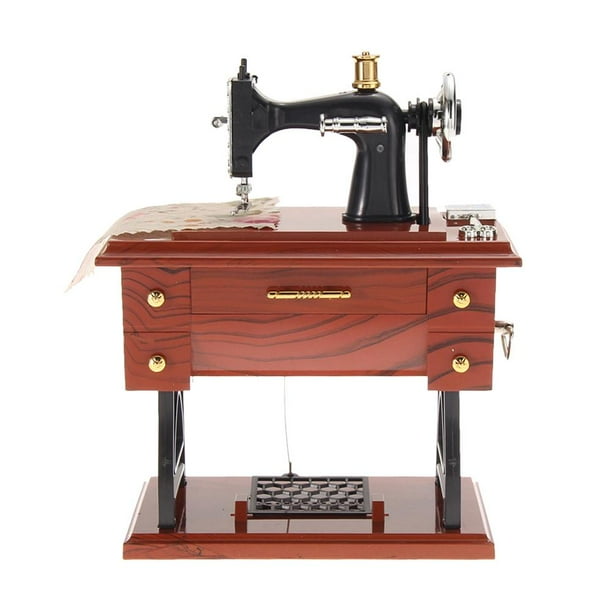 Máquina de coser Vintage Music Box Retro para decoraciones de recuerdos (LJ-11)