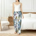 thumbnail image 4 of Fotbe Flowers and Butterflies Pantalones de Pijama para Mujer, Pantalones de Dormir, Pantalones Pj con Cordón y Bolsillos-X-Large, 4 of 6