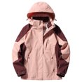thumbnail image 4 of GEWSEY Womens Winter Snow Jacket Mountain Hiking Jacket Windbreaker Rain Coat Plus Size Outdoor Jacket Fleece Lined Down Coat (Pink, 4XL), 4 of 5