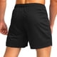 thumbnail image 4 of pstuiky Pantalones cortos deportivos de color liso para hombre, de malla transpirable para entrenamiento de fitness, para playa, con bolsillos y cremallera., 4 of 4