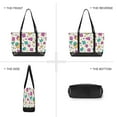 thumbnail image 6 of FORMRS Canvas Laptop Tote Bag for Women with 15.6" Computer Compartments Shoulder Handbag, Beige Retro Pattern, 6 of 7